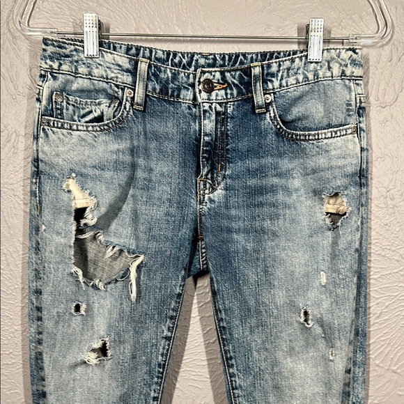 Denim & Supply Ralph Lauren Distressed Skinny Boyfriend Blue Jeans Size 26 - Picture 5 of 12